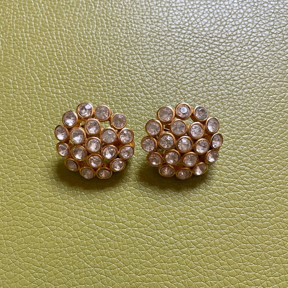 Crystal Cluster Clip-On Earrings